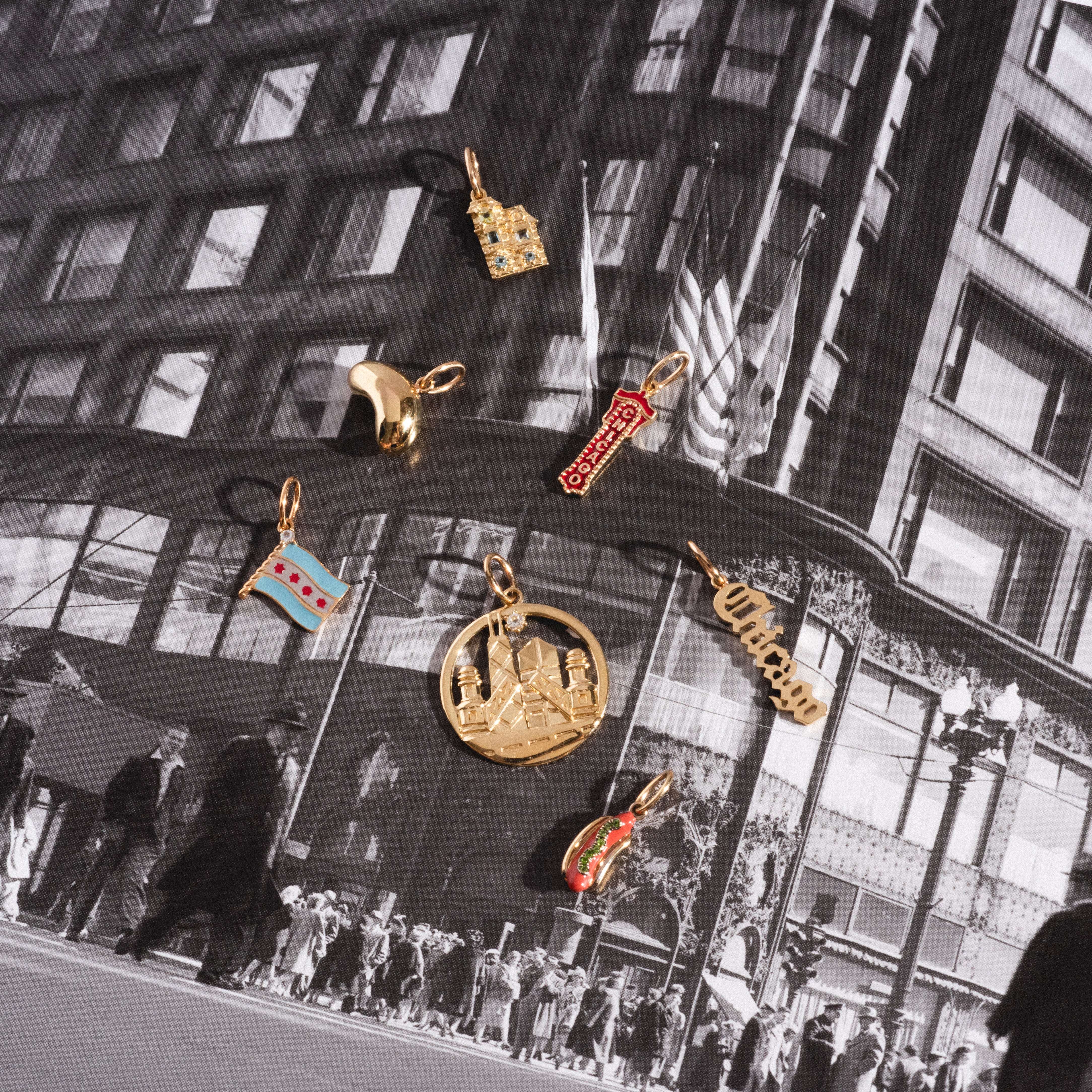 Solid Gold Chicago Charm - Image 6