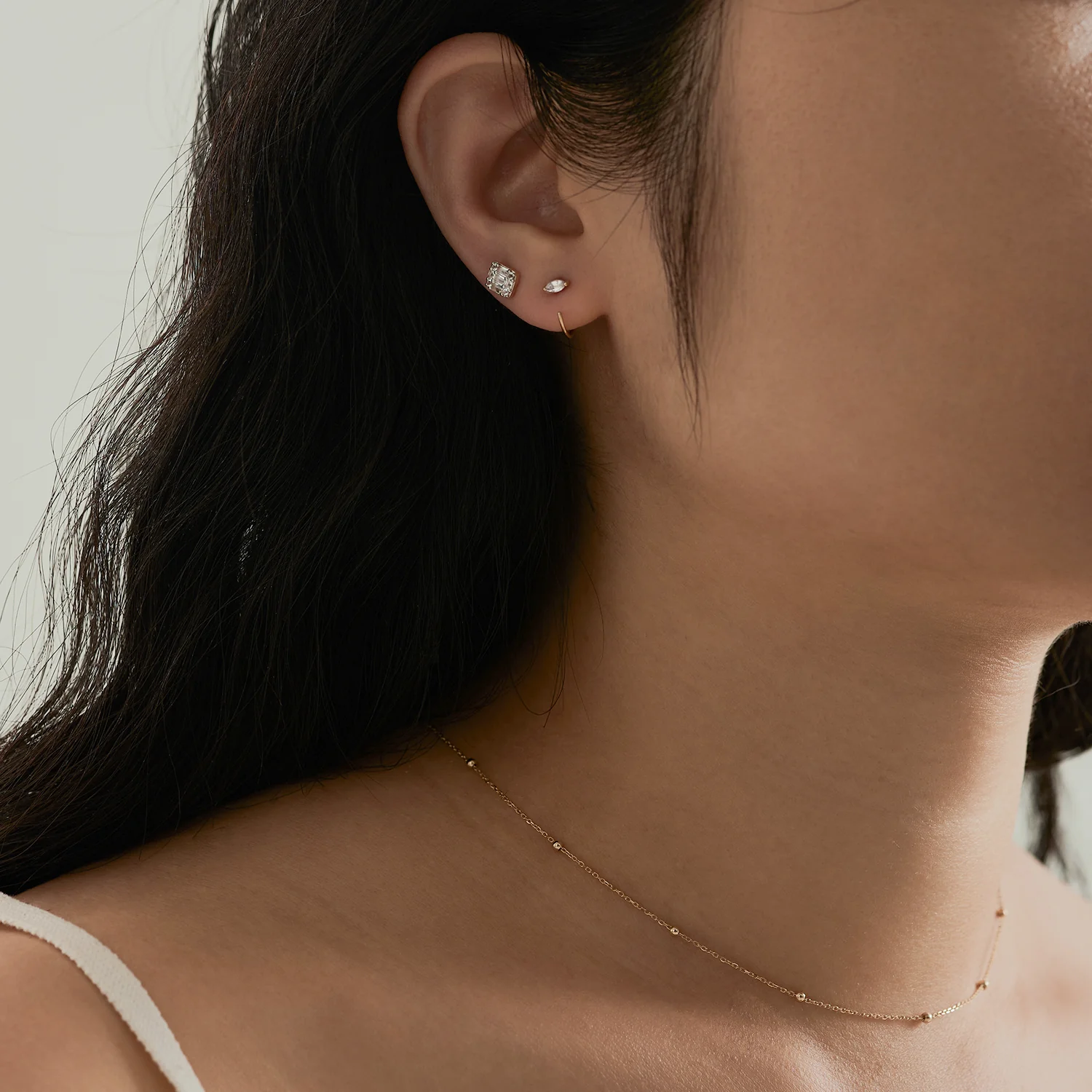 Solid Gold Classic Beaded Chain - Image 5