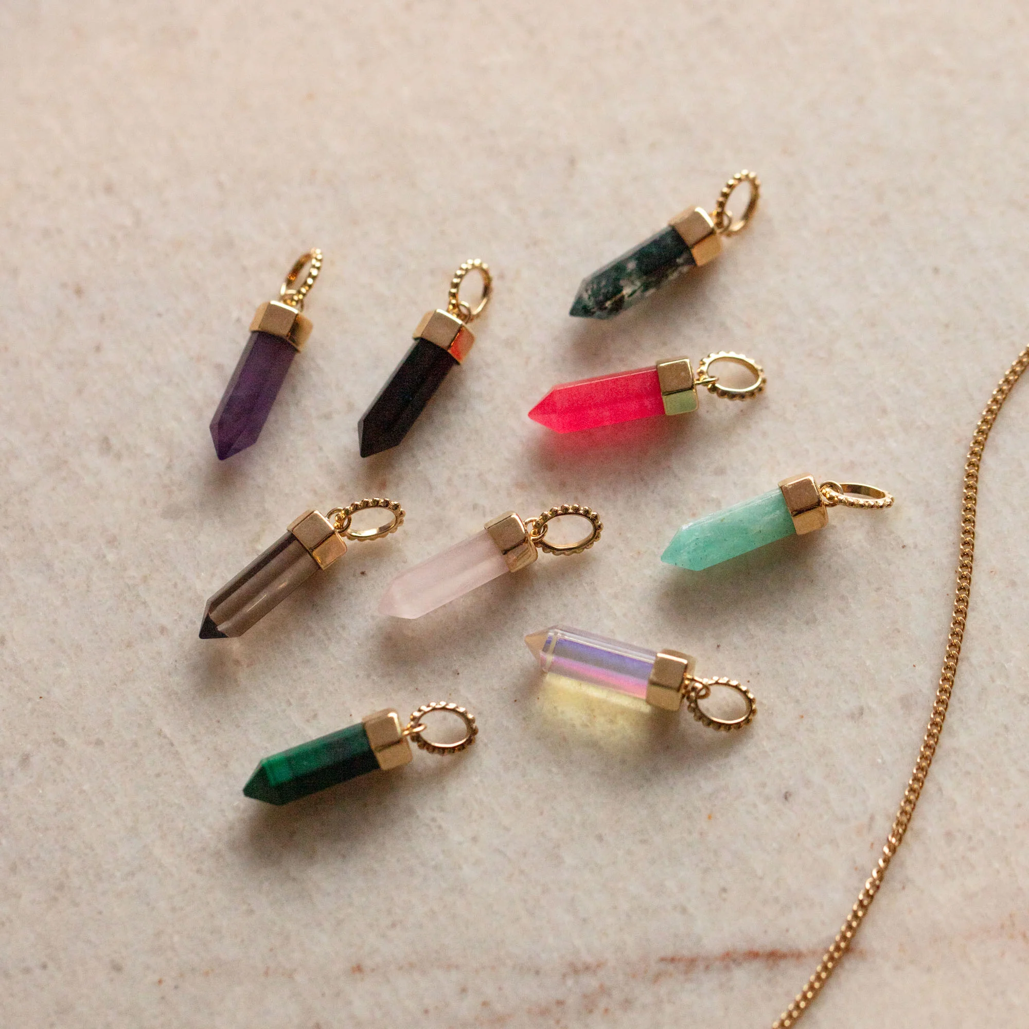Solid Gold Crystal Charm for Manifestation - Image 5