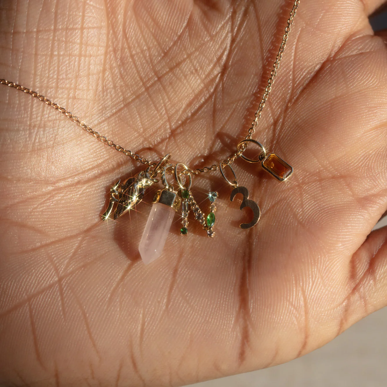 Solid Gold Crystal Charm for Manifestation - Image 9