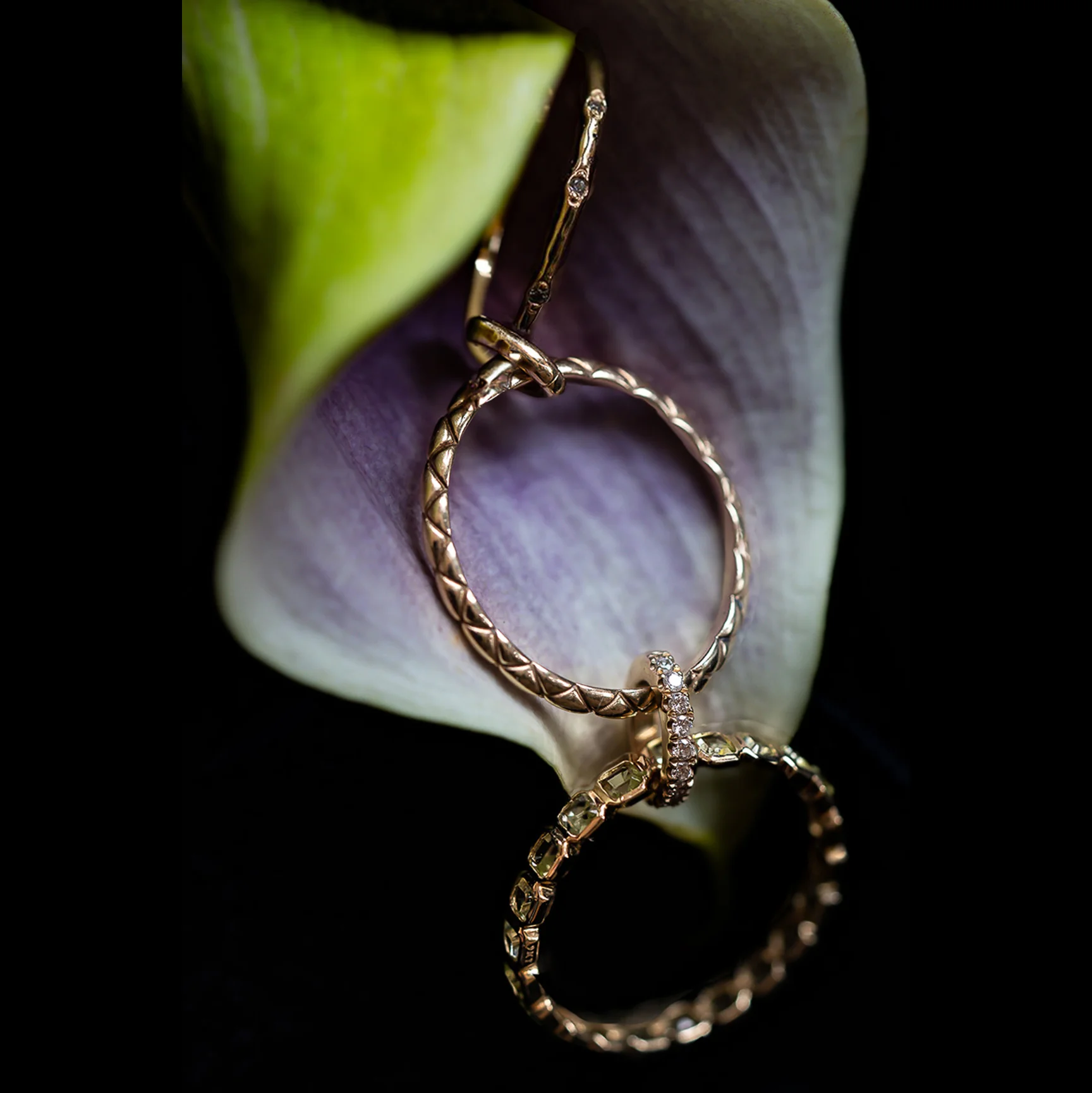 Solid Gold Delicate Woven Stacking Ring - Image 6