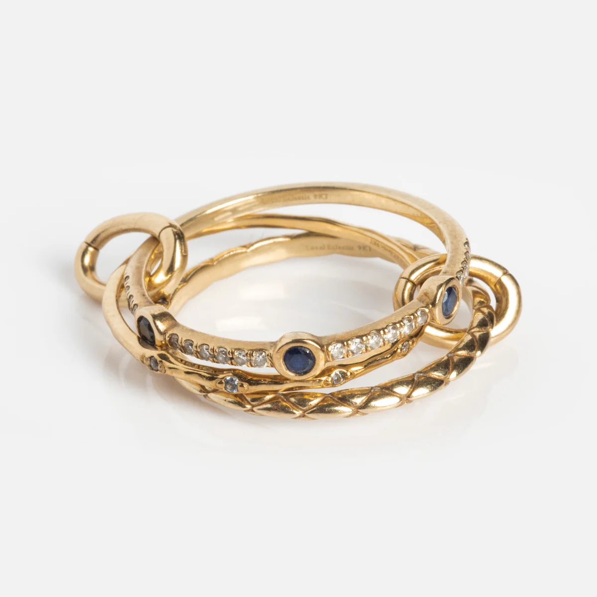 Solid Gold Delicate Woven Stacking Ring - Image 7