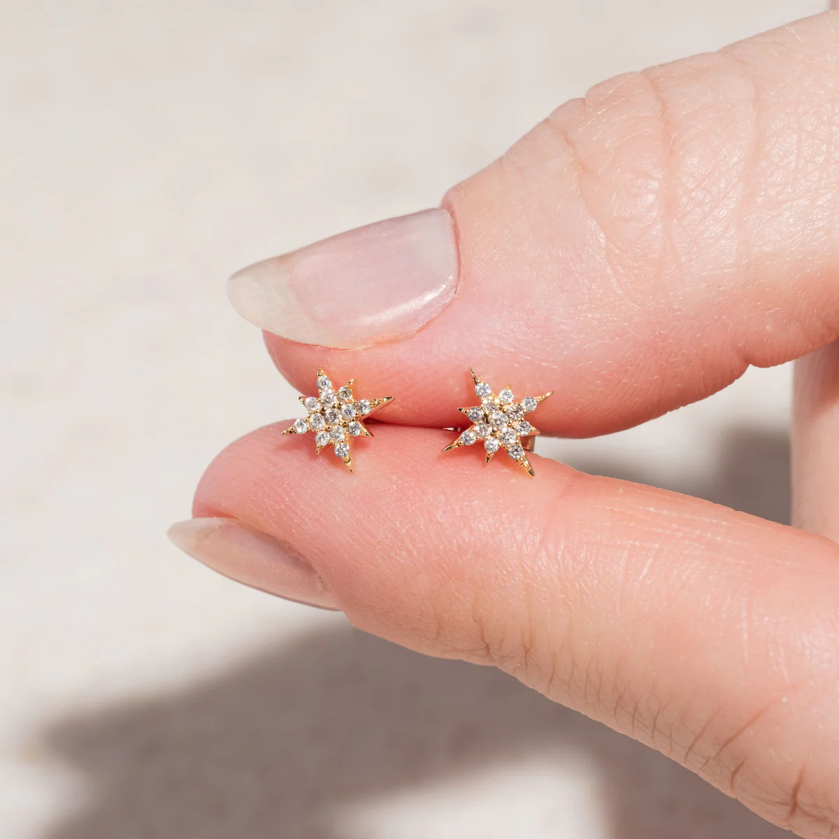 Solid Gold Diamond Starlight Studs - Image 3