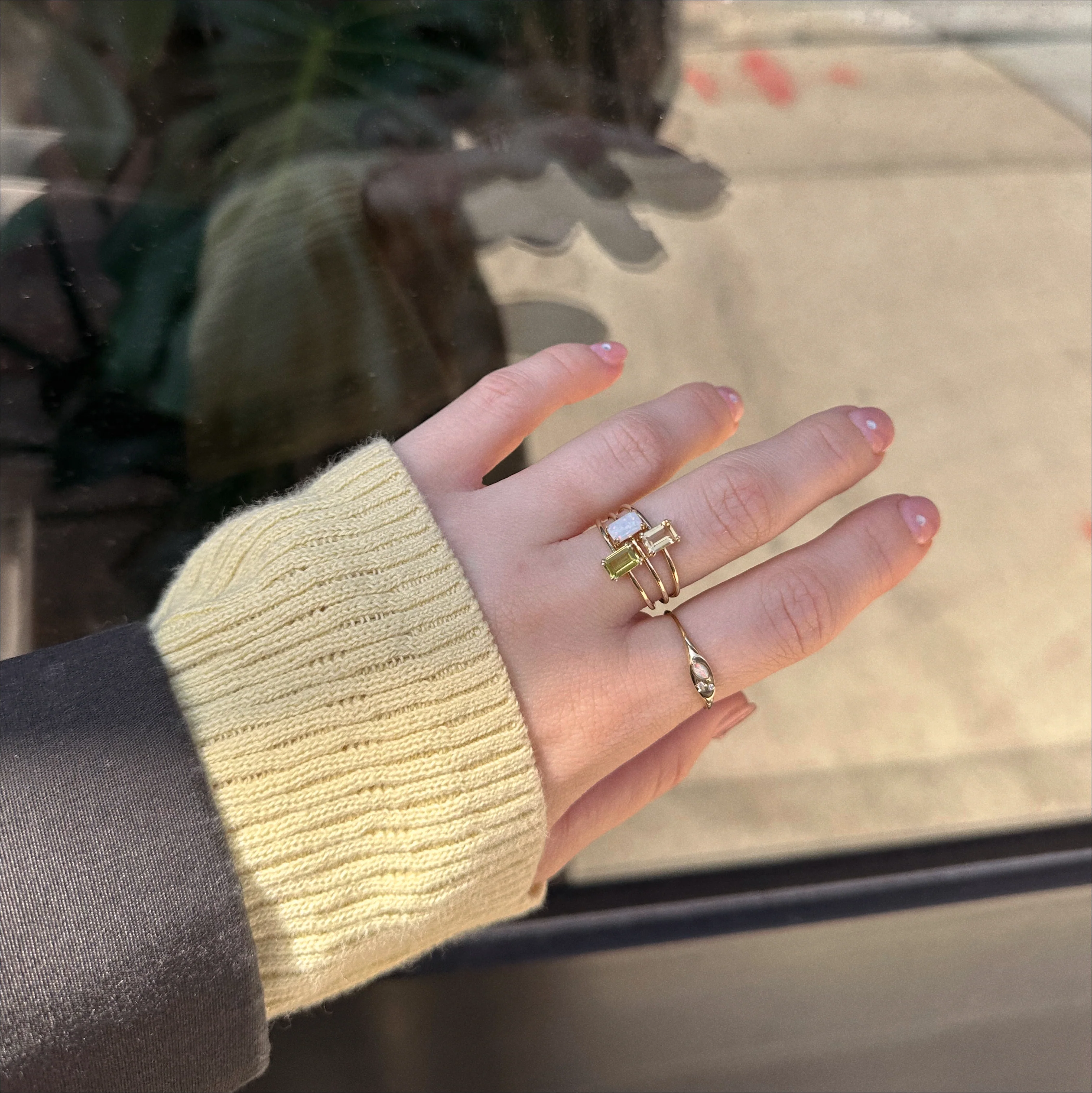 Solid Gold Essential Baguette Birthstone Ring - Image 9