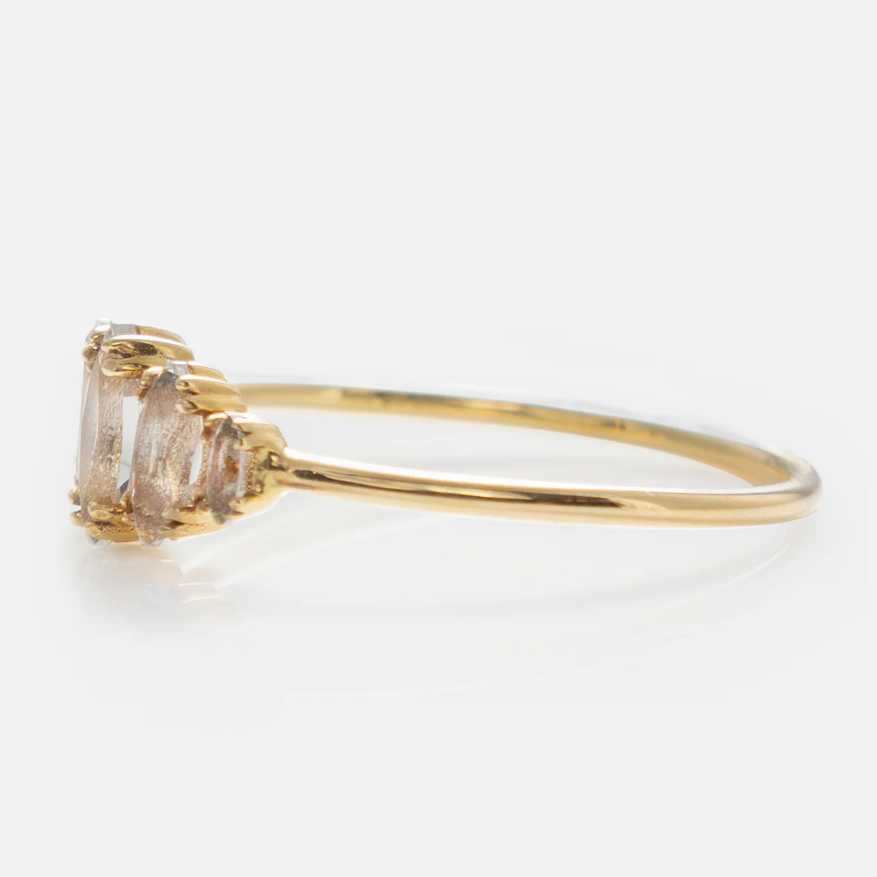Solid Gold Essential Marquise Cluster Ring - Image 10