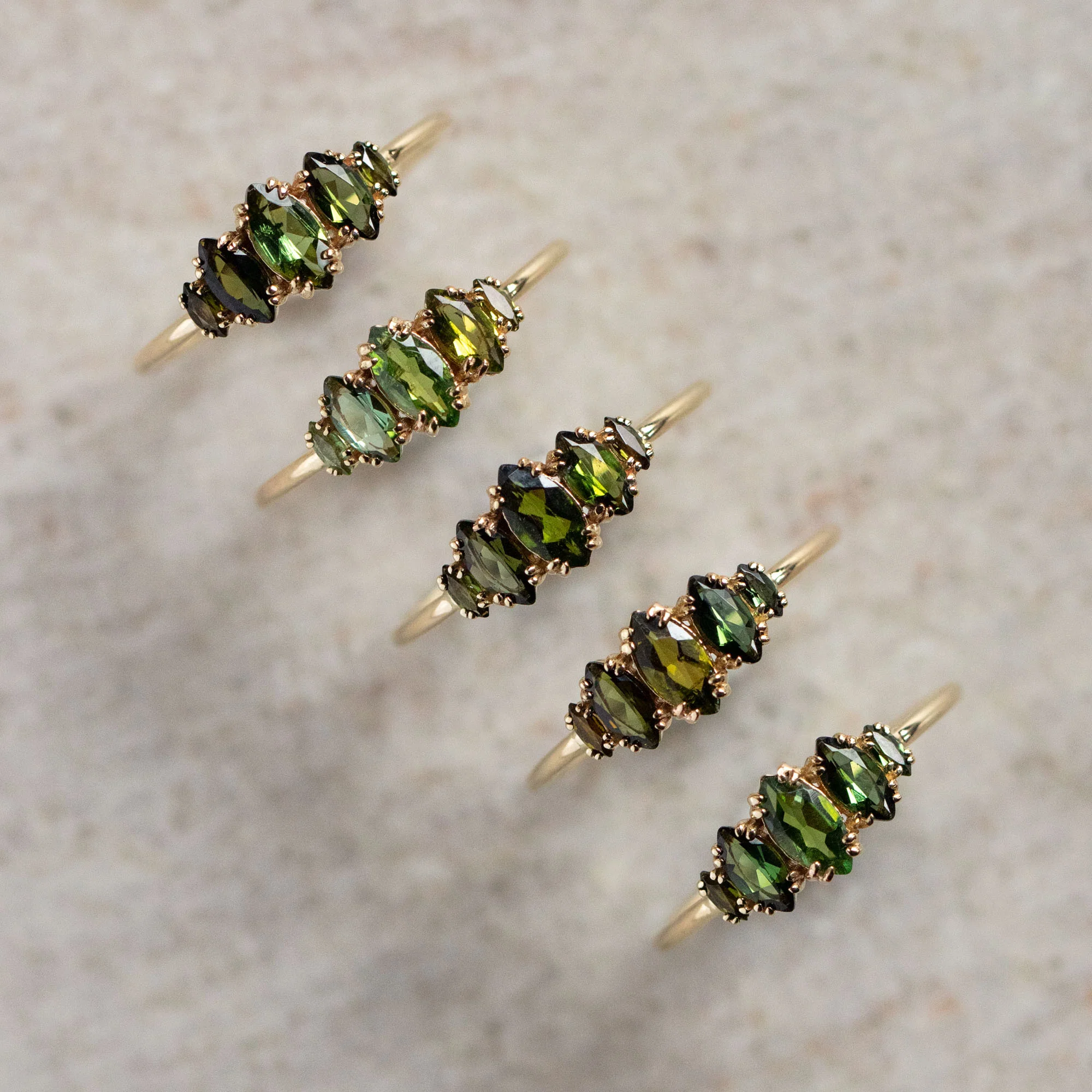 Solid Gold Essential Marquise Cluster Ring - Image 5