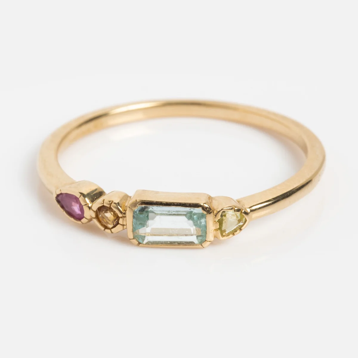 Solid Gold First Light Pastel Gemstone Ring - Image 7