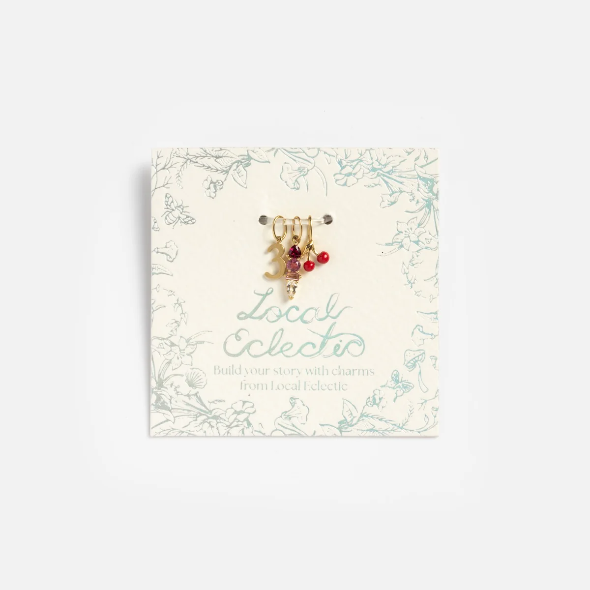 Solid Gold Vintage Inspired Birthstone Charm - Image 13