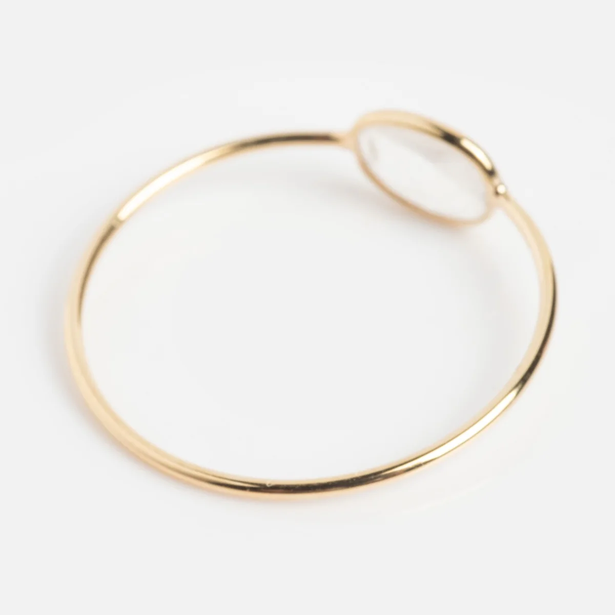 Solid Gold Horizon Moonstone Ring - Image 7
