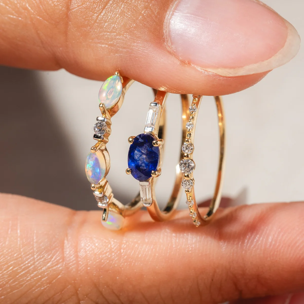 Solid Gold Classic Sapphire Ring - Image 4