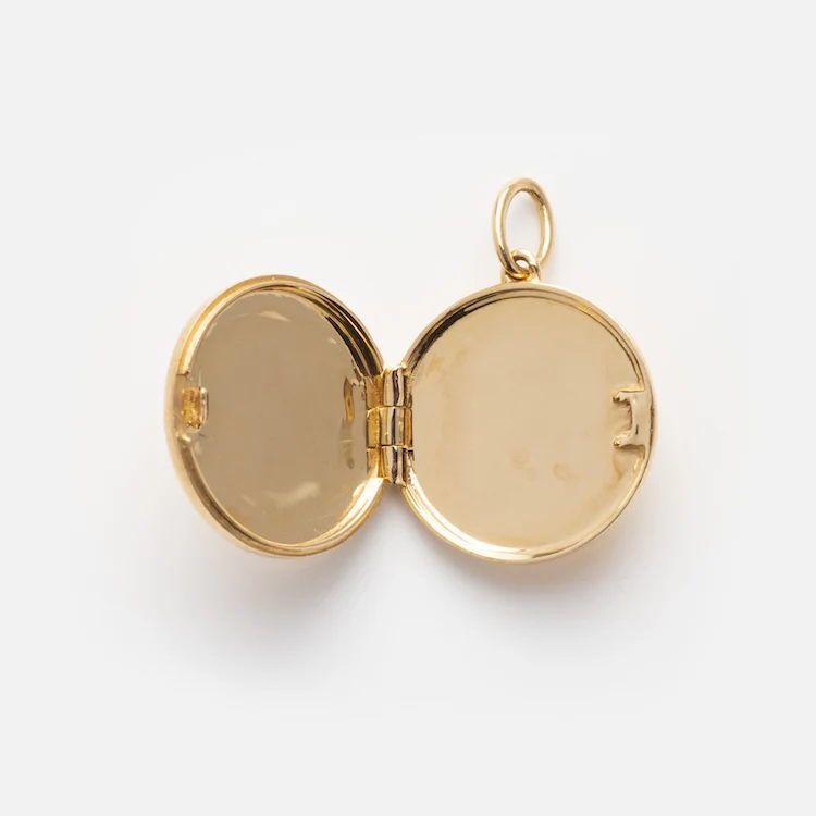 Solid Gold Locket Charm - Image 13