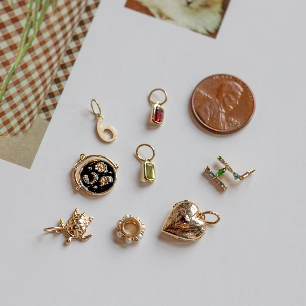 Solid Gold Locket Charm - Image 4