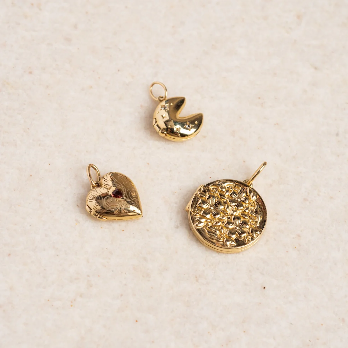 Solid Gold Locket Charm - Image 7