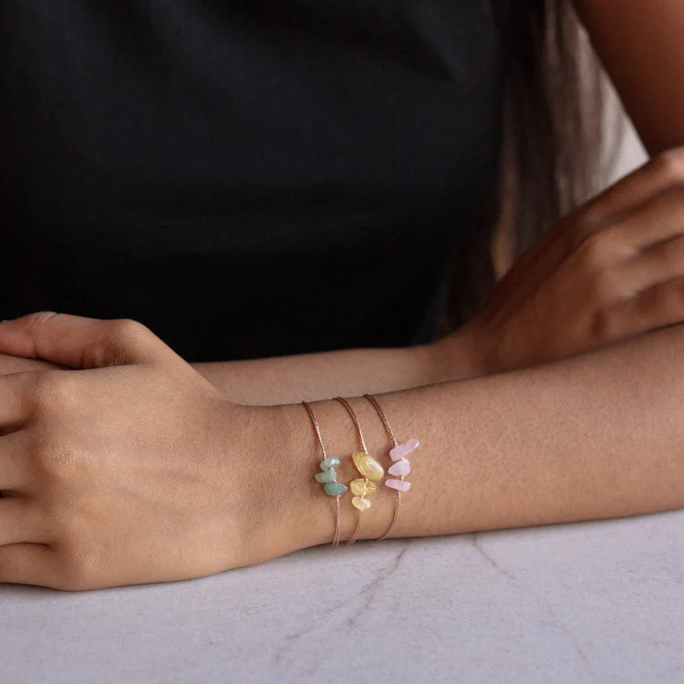 Solid Gold Mantra Bracelet - Image 3