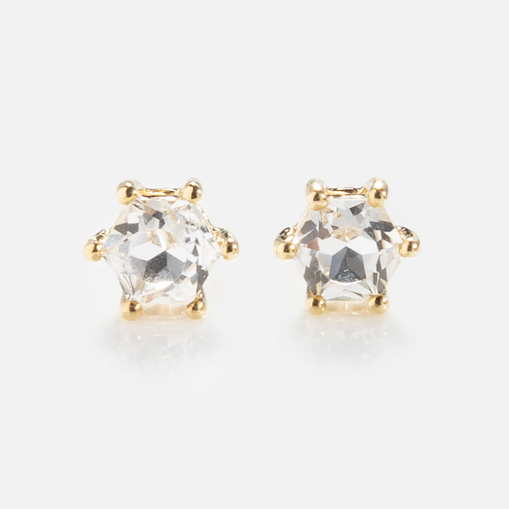 Solid Gold Modern Birthstone Studs - Image 12