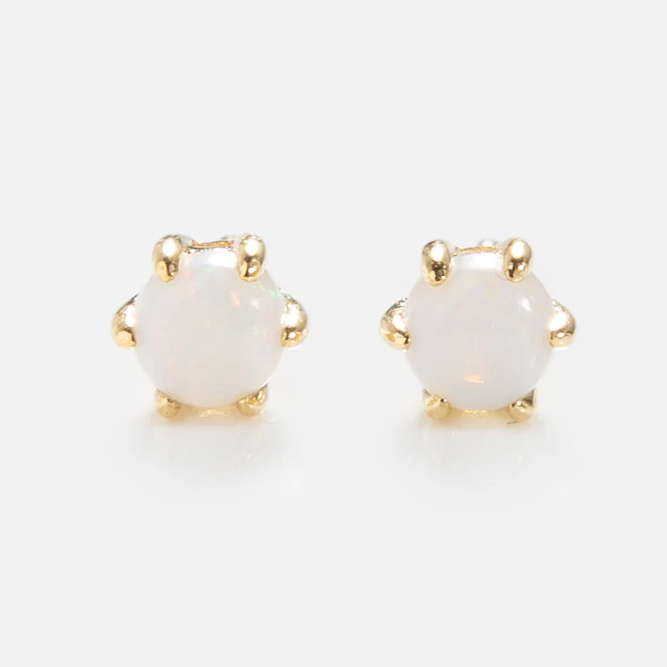 Solid Gold Modern Birthstone Studs - Image 18