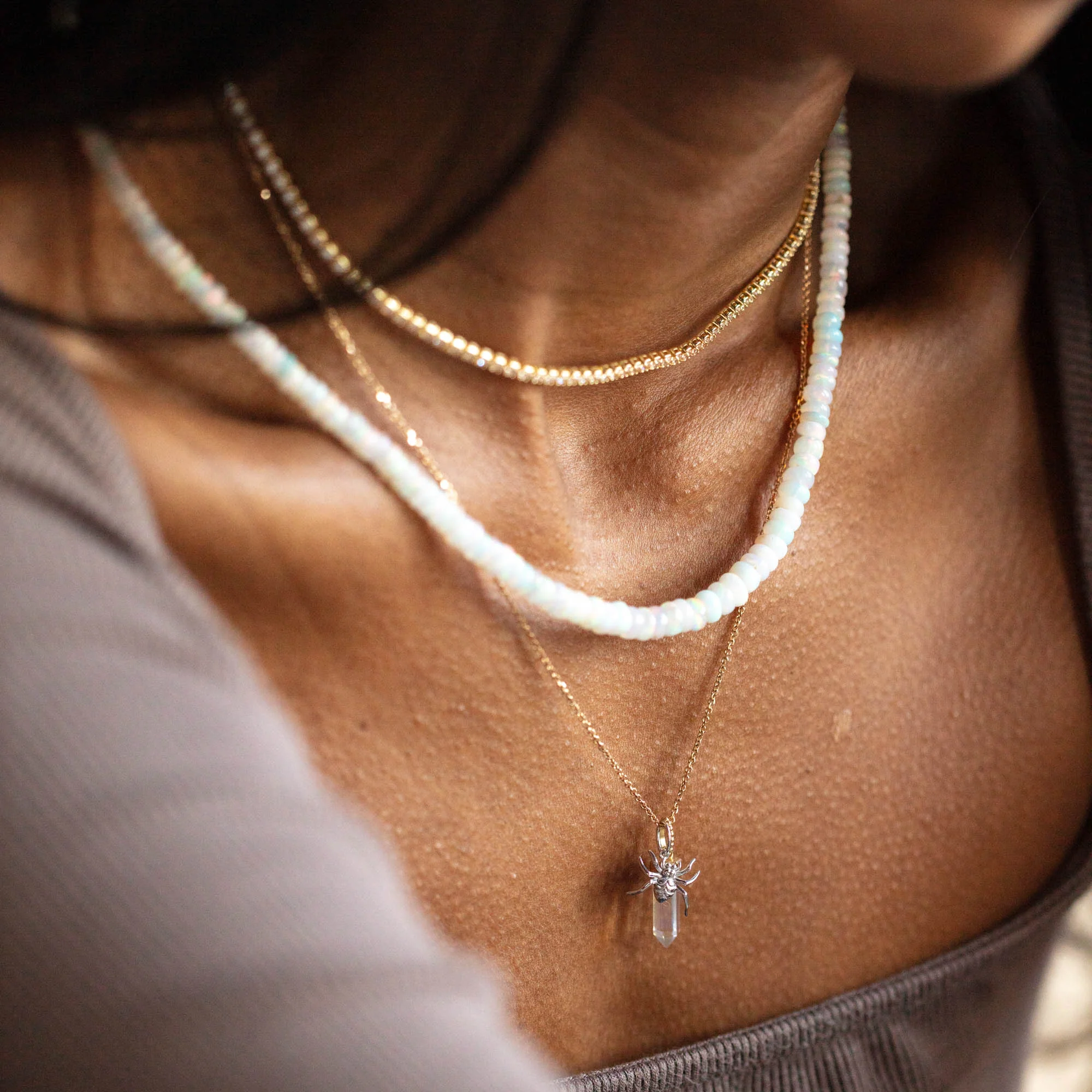 Solid Gold Nature Charm in White Gold - Image 5