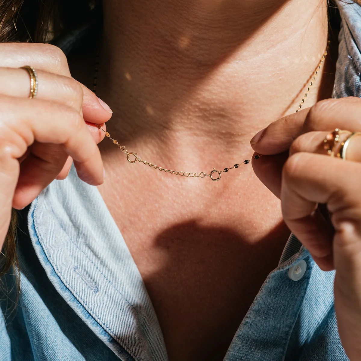 Solid Gold Necklace and Bracelet Extender - Image 2