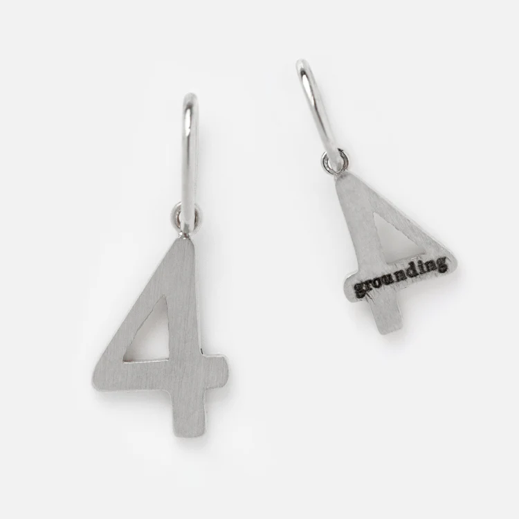 Solid Gold Number Charm in White Gold - Image 12