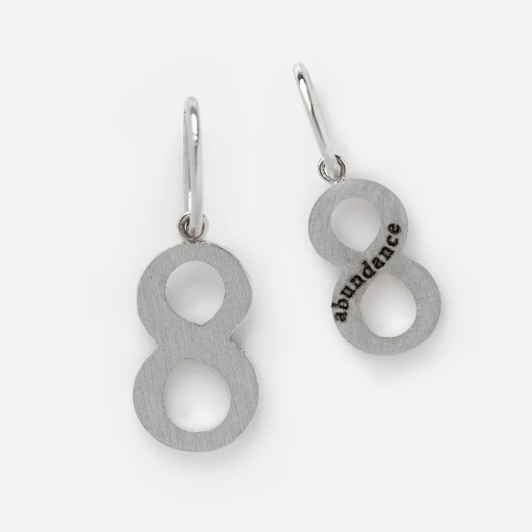 Solid Gold Number Charm in White Gold - Image 15