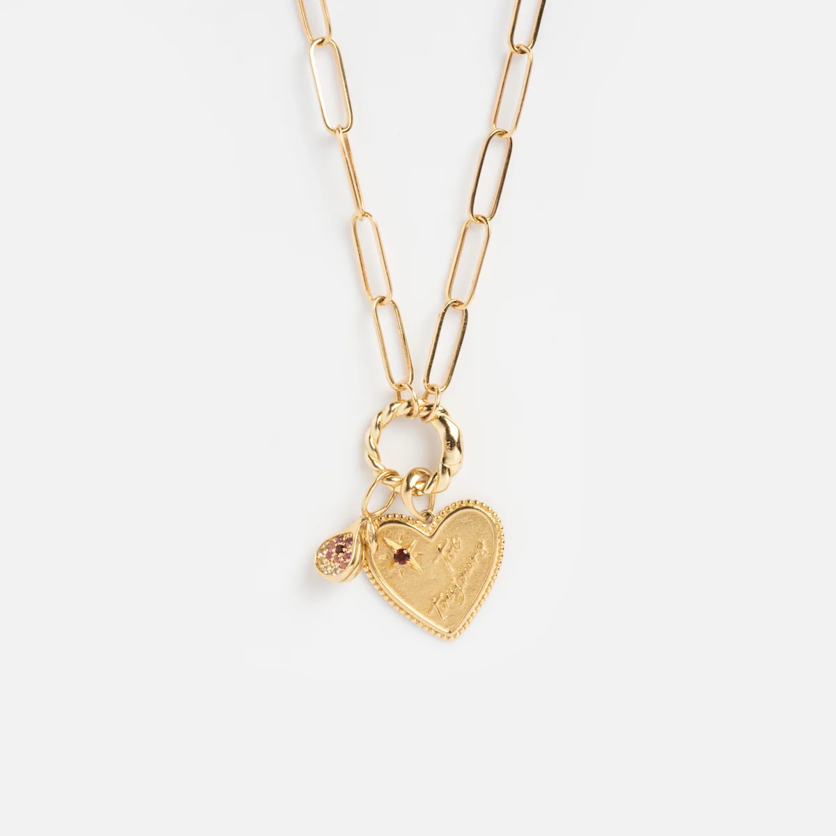 Solid Gold Perfect Start Charm Holder Necklace - Image 10