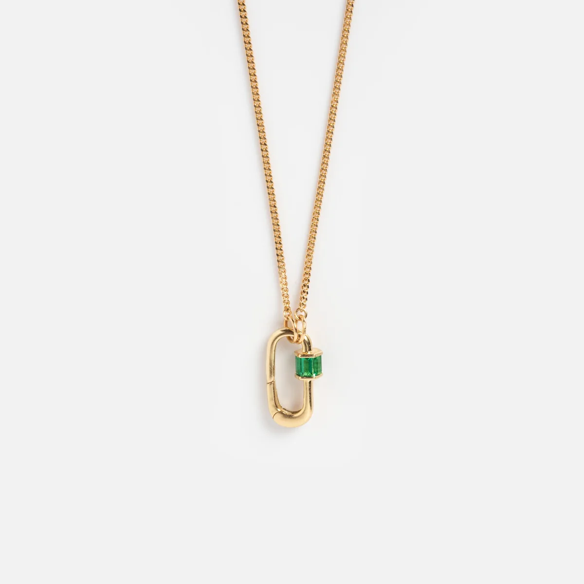 Solid Gold Perfect Start Charm Holder Necklace - Image 13