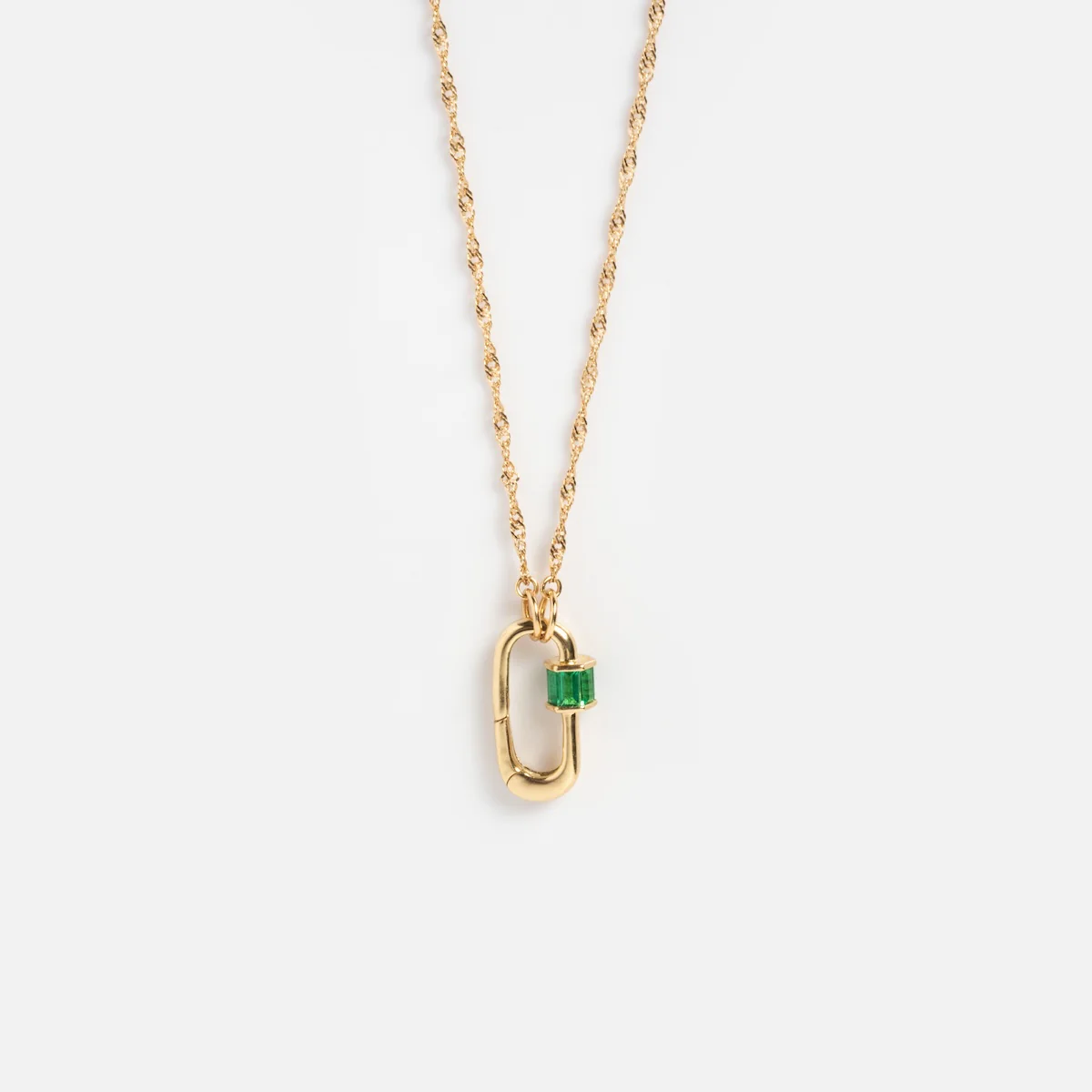 Solid Gold Perfect Start Charm Holder Necklace - Image 15