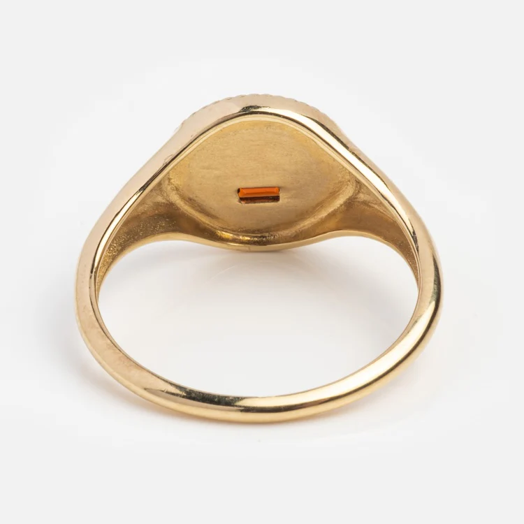 Solid Gold Qu'hier Que Demain Signet Ring - Image 12