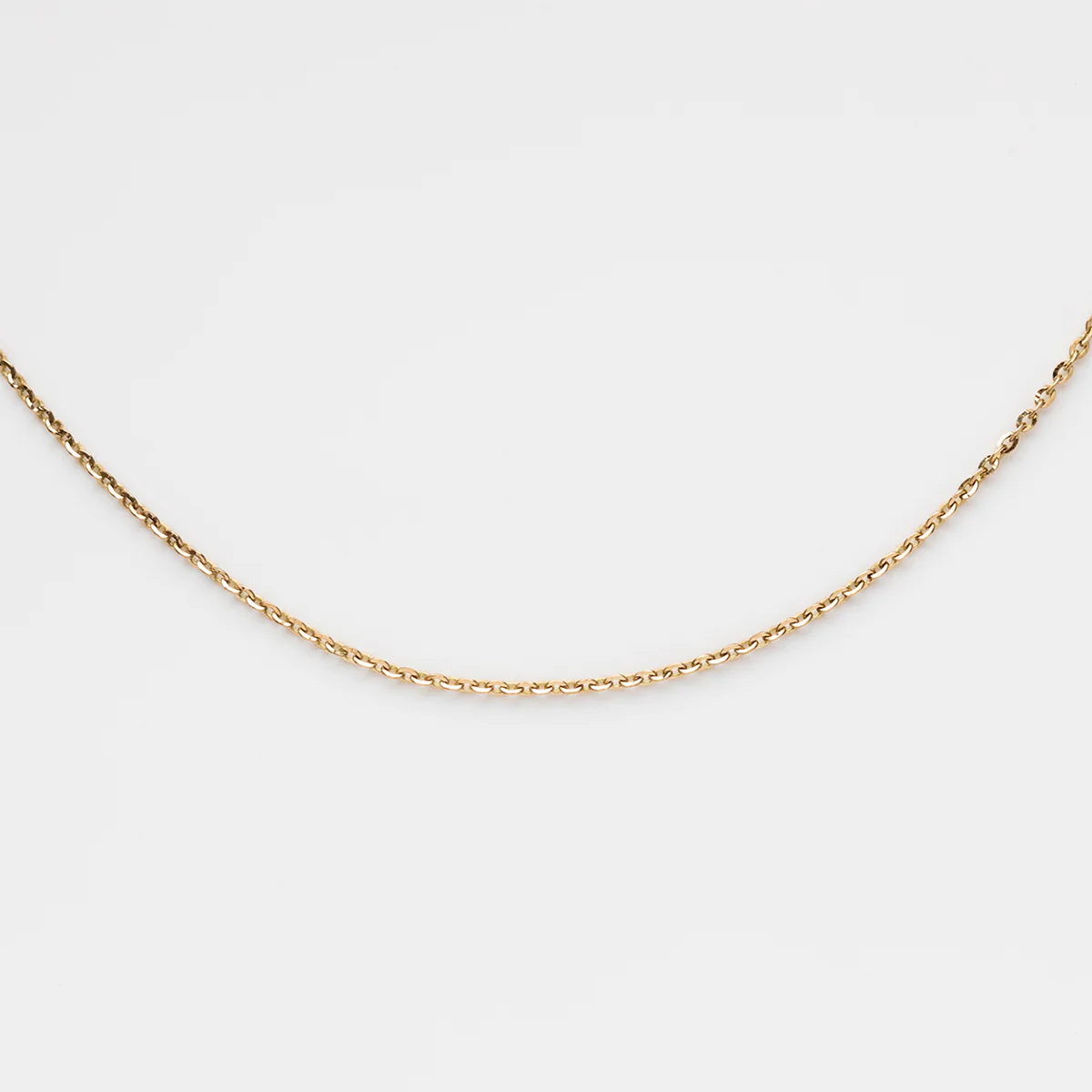 Solid Gold Simple Glimmer Gold Chain