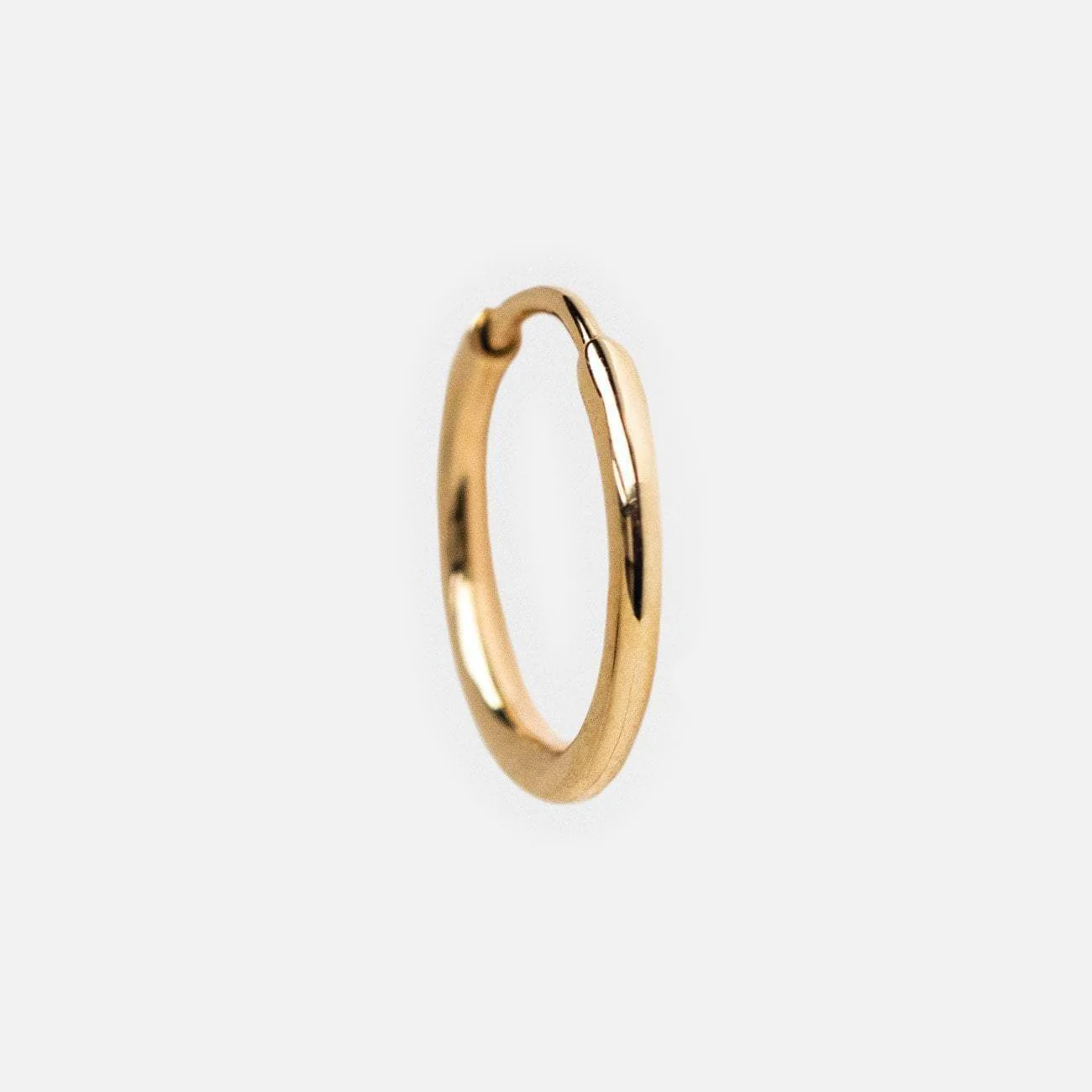 Solid Gold Simple Huggie Hoops - Image 7