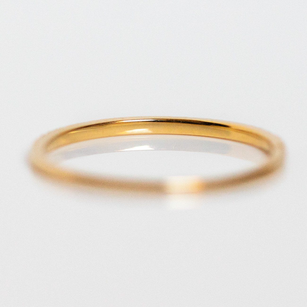 Solid Gold Simple Pave Diamond Band - Image 9