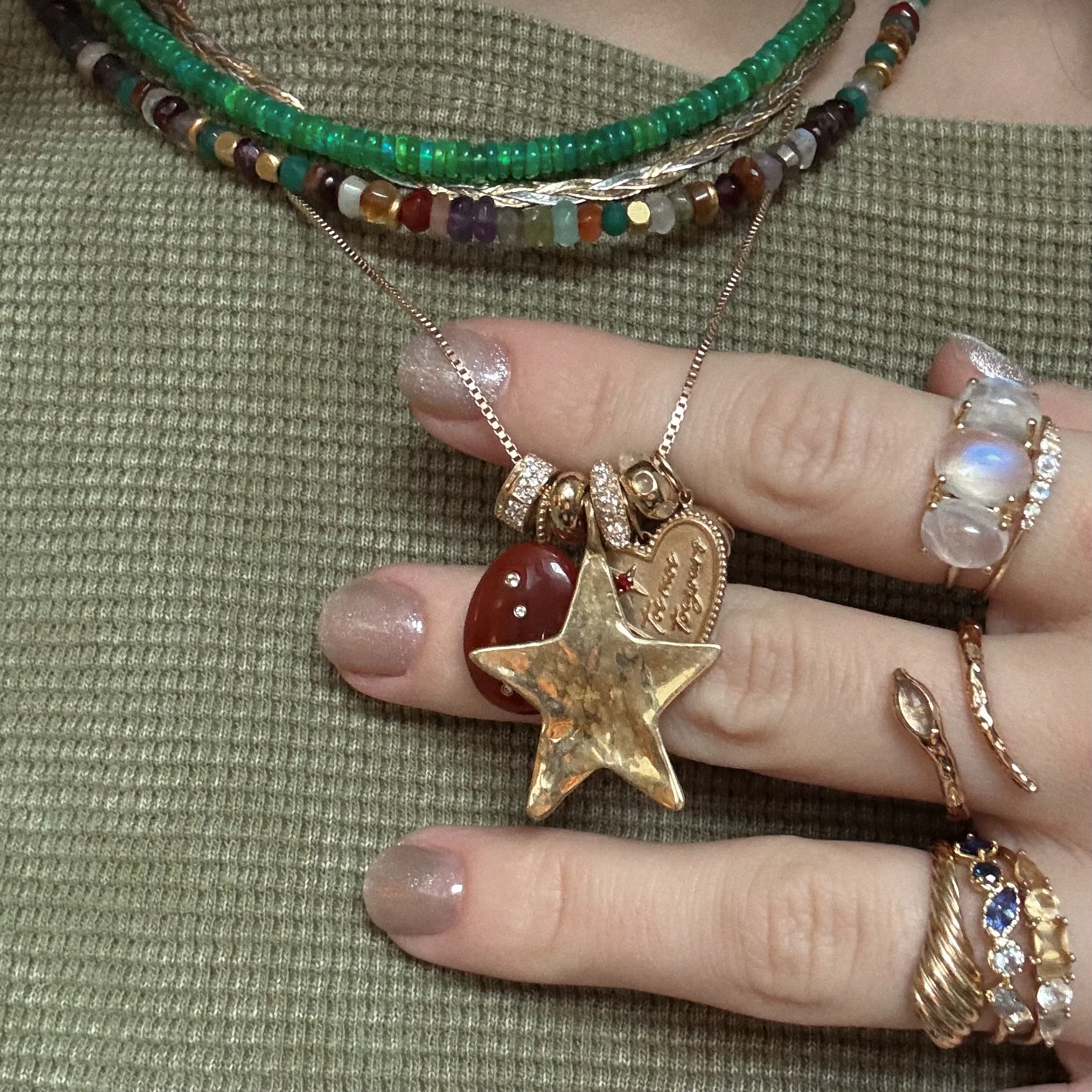 Solid Gold Spacer Charm - Image 6