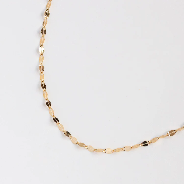 Solid Gold Sparkle Link Chain - Image 11