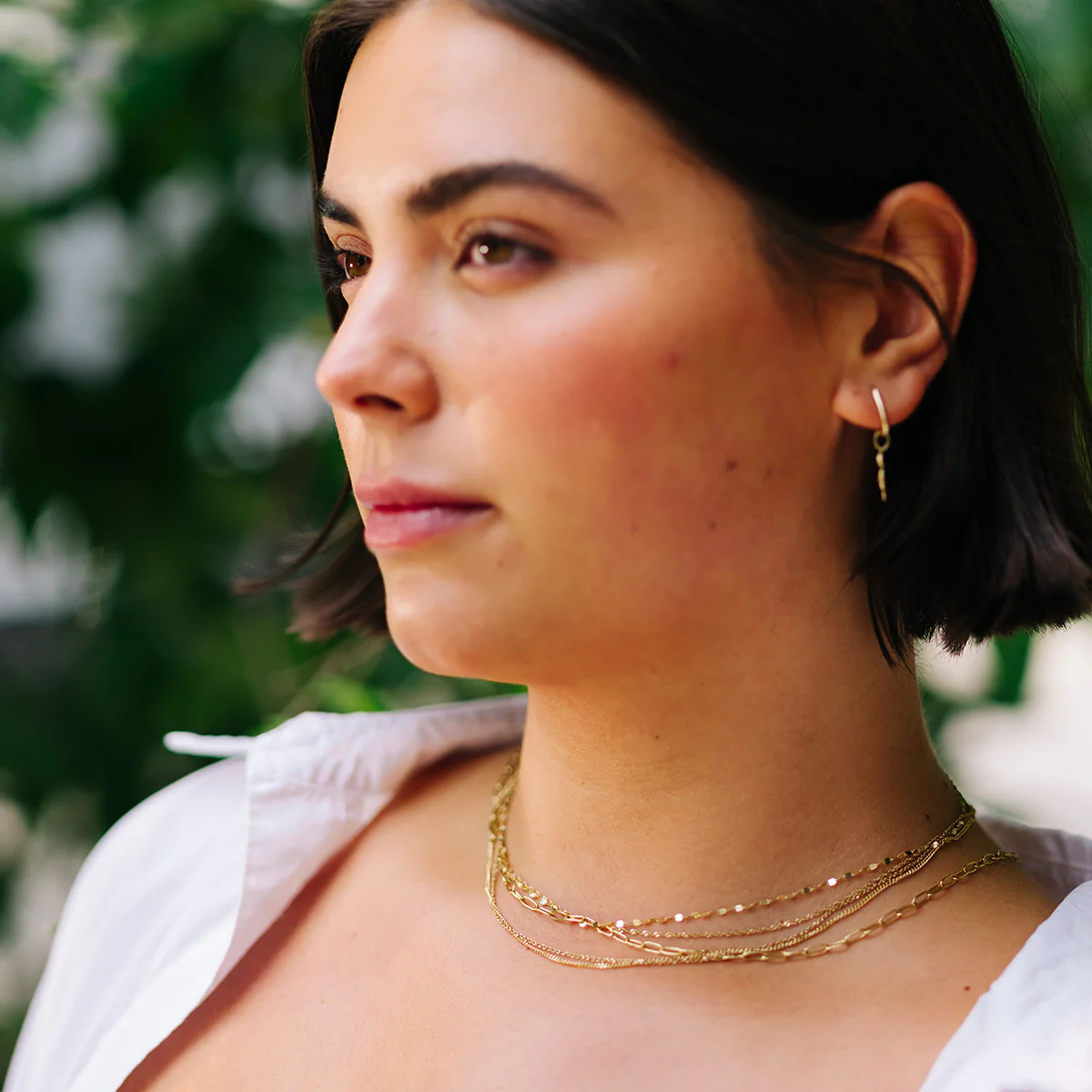 Solid Gold Sparkle Link Chain - Image 5