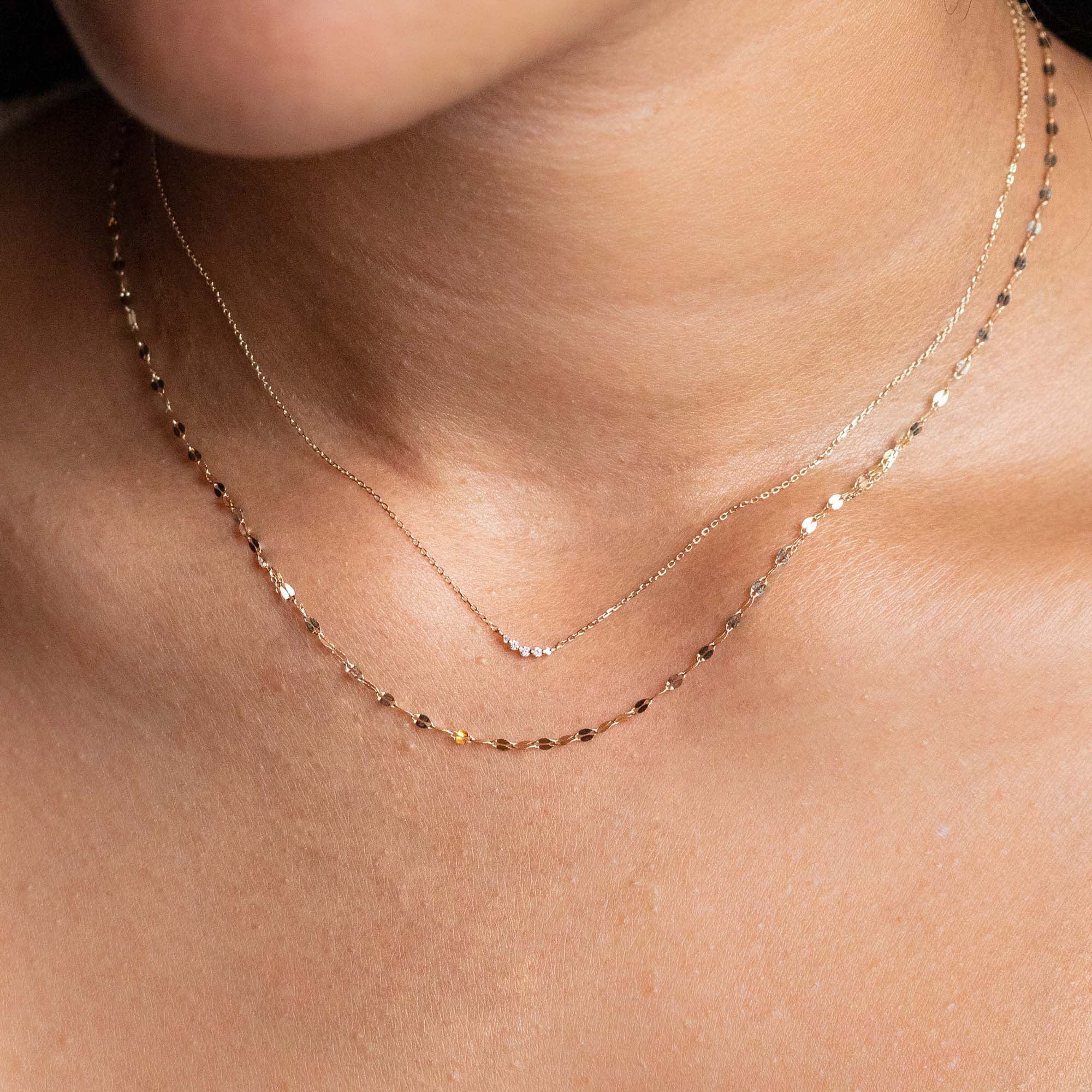 Solid Gold Sparkle Link Chain - Image 9