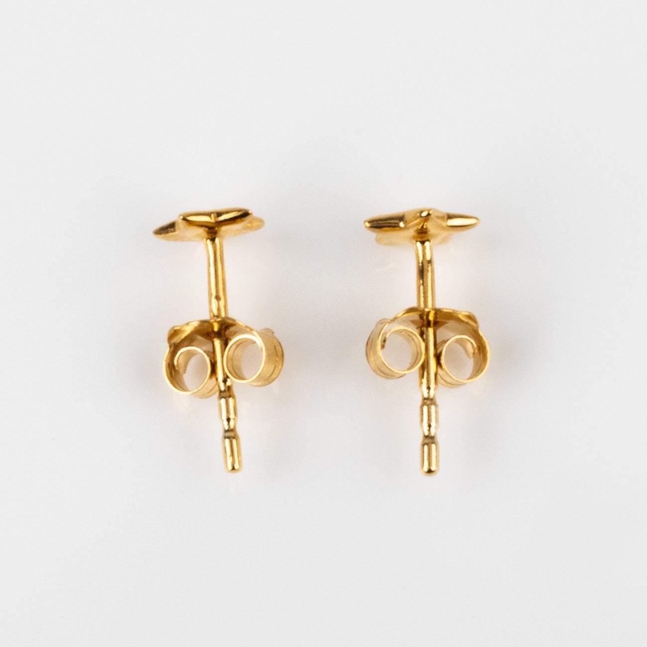 Solid Gold Star Earrings - Image 4