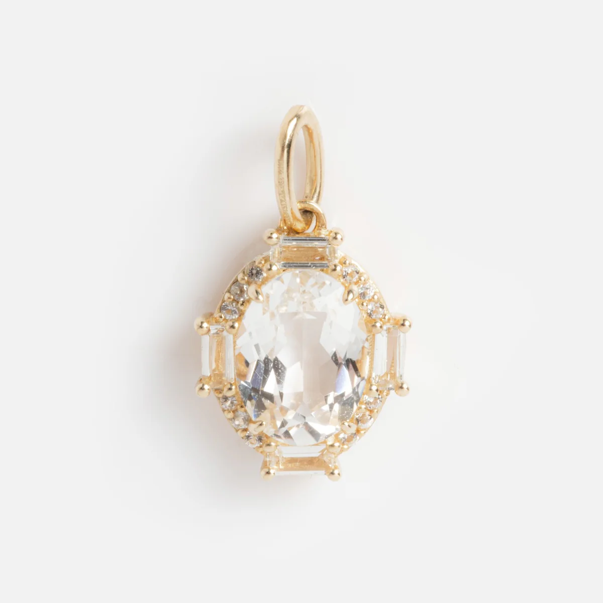 Solid Gold Vintage Inspired Birthstone Charm - Image 17
