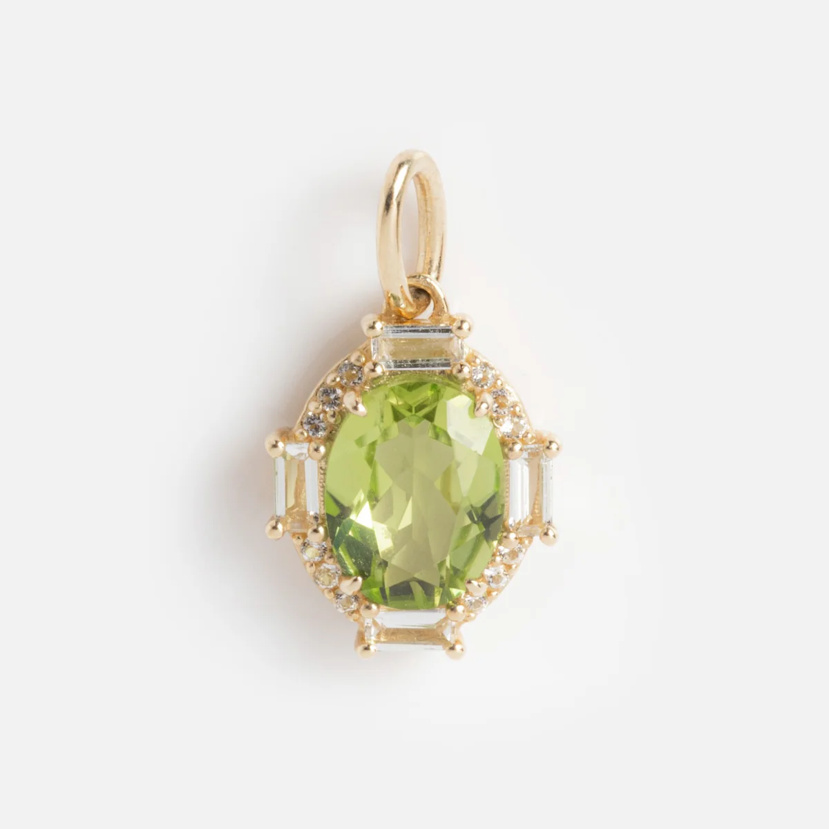 Solid Gold Vintage Inspired Birthstone Charm - Image 21