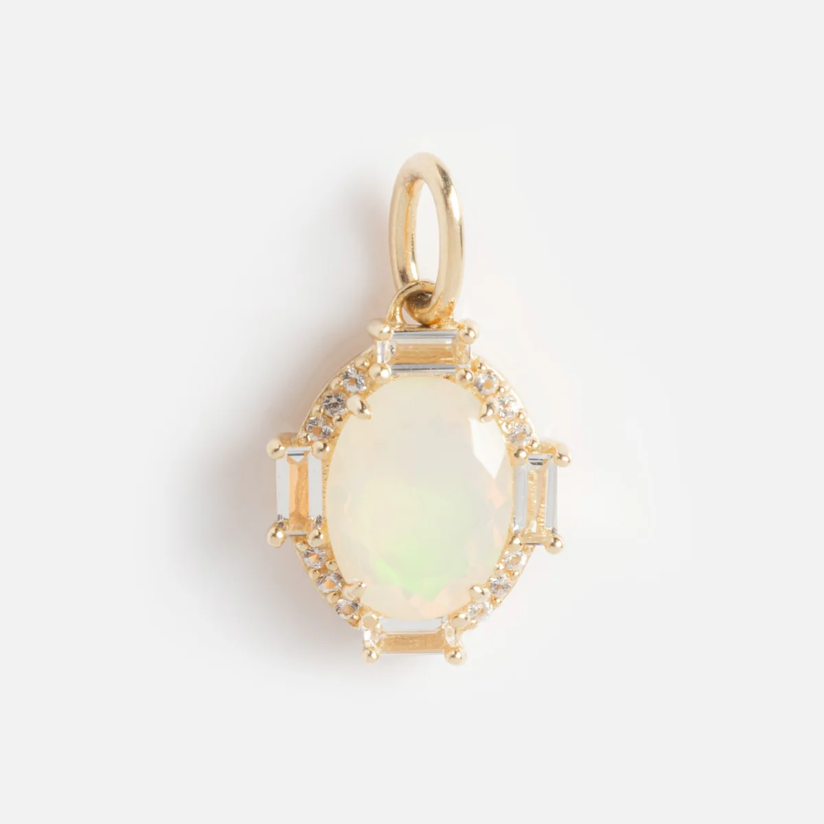 Solid Gold Vintage Inspired Birthstone Charm - Image 22