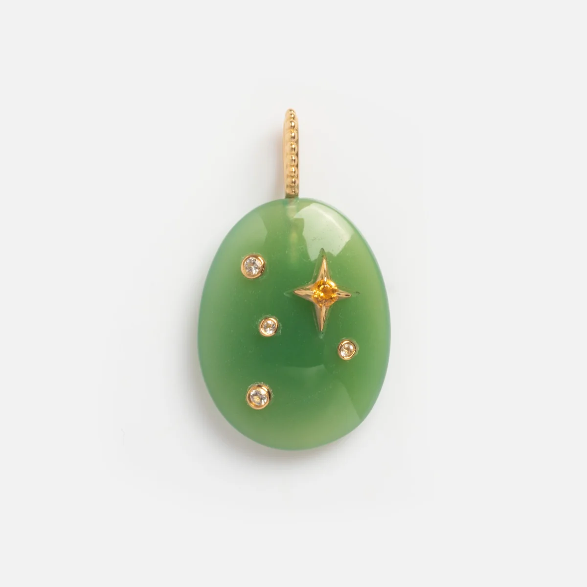 Solid Gold Zodiac Constellation Crystal Charm - Image 11