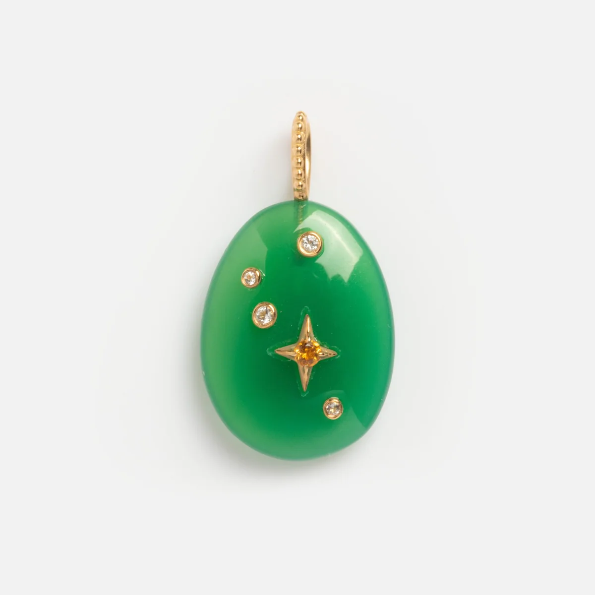 Solid Gold Zodiac Constellation Crystal Charm - Image 12