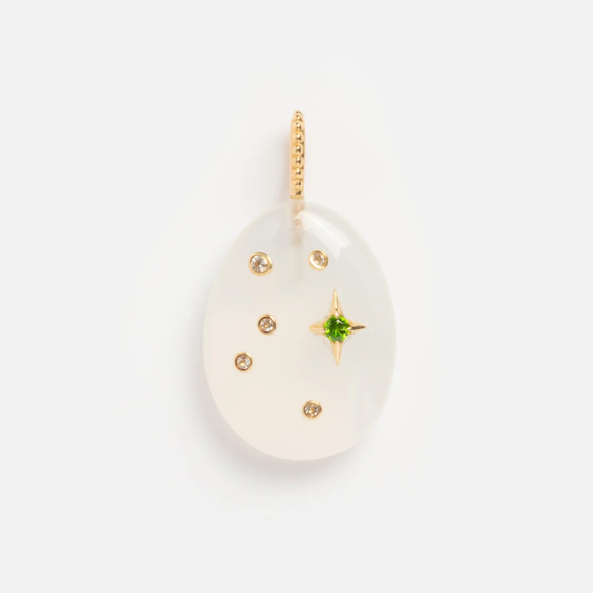 Solid Gold Zodiac Constellation Crystal Charm - Image 16