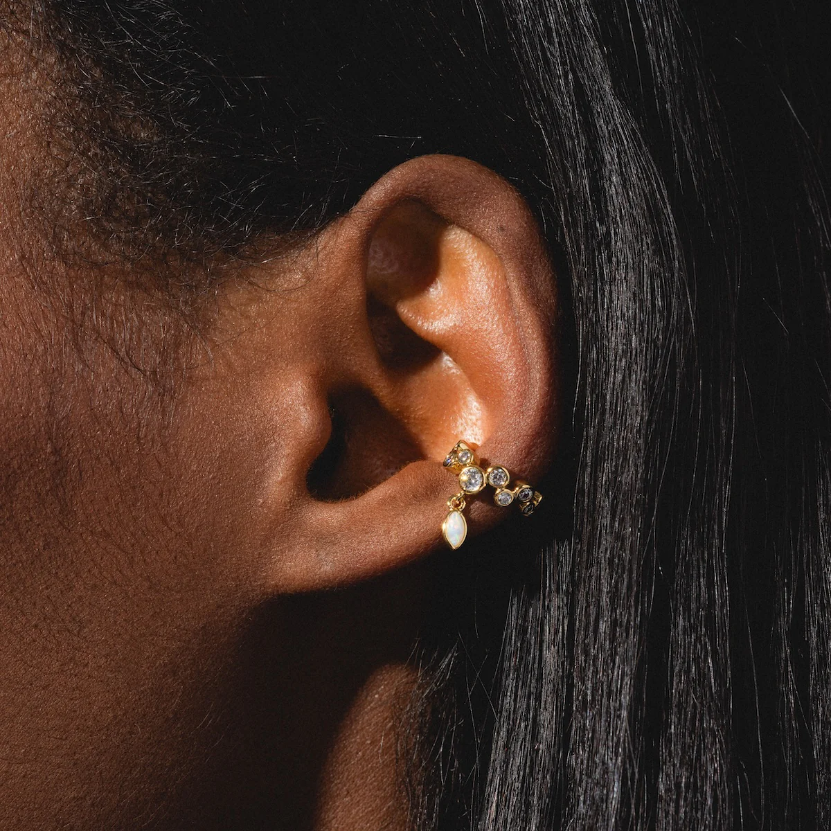 Sparkle Drop Ear Cuff - Image 2