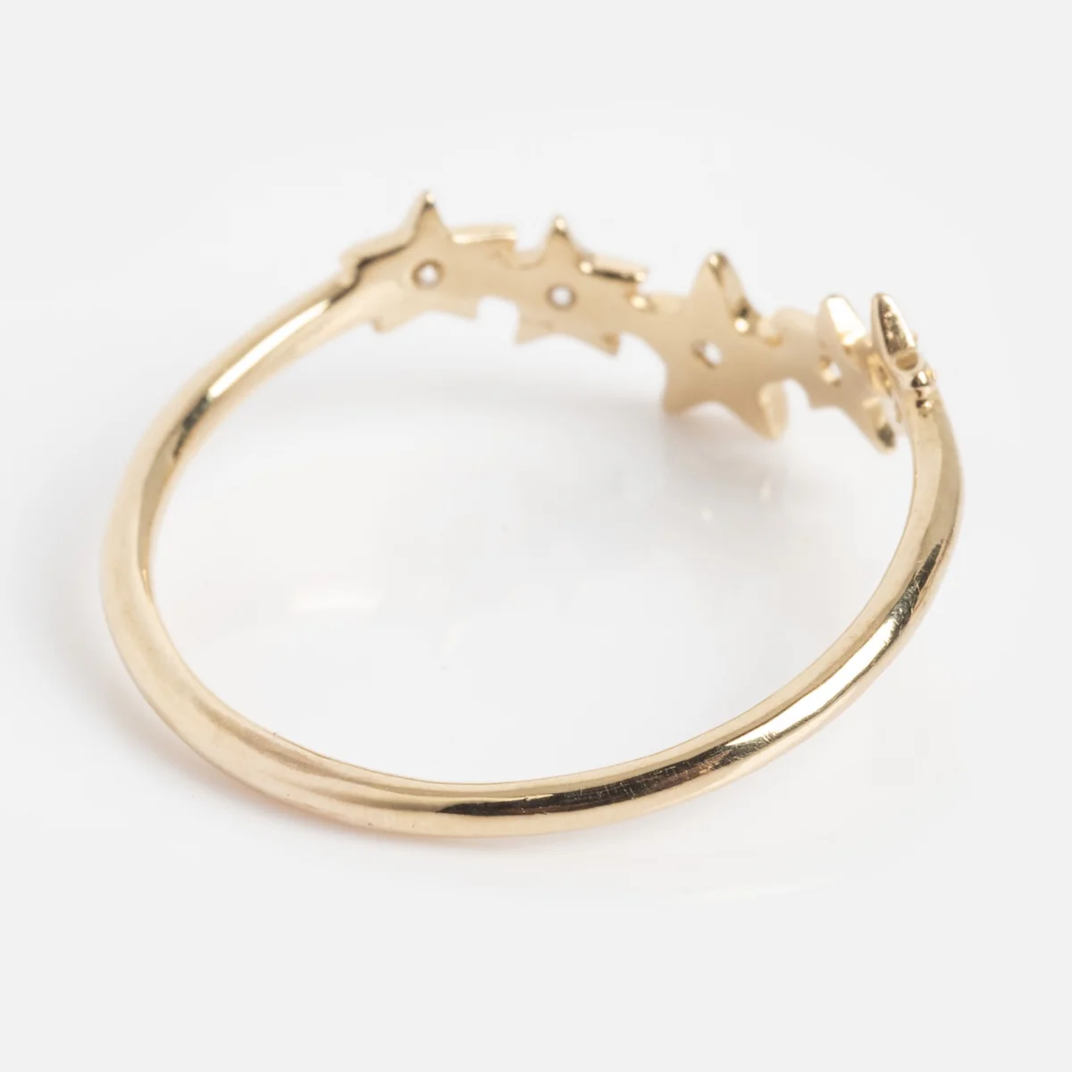 14k Stars Aligned Diamond Band - Image 8