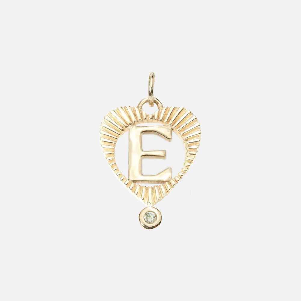 Sunbeam Letter Heart Charm - Image 16