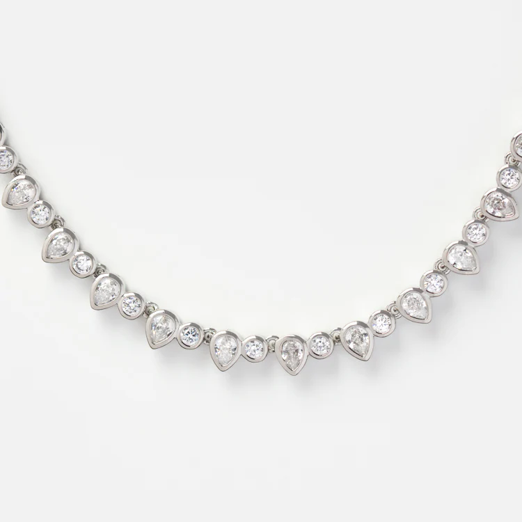 Teardrop Tennis Necklace - Image 14