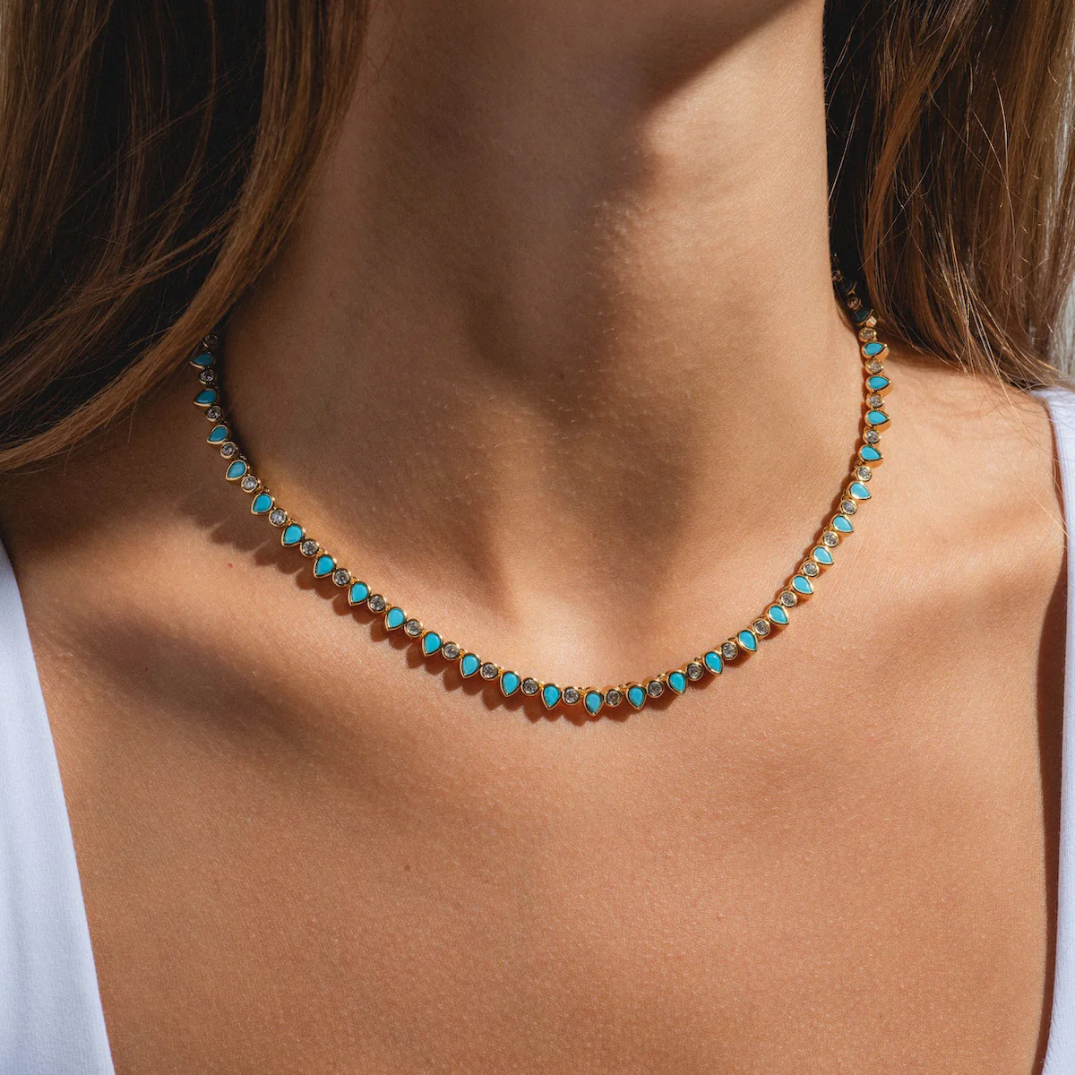 Teardrop Tennis Necklace - Image 3