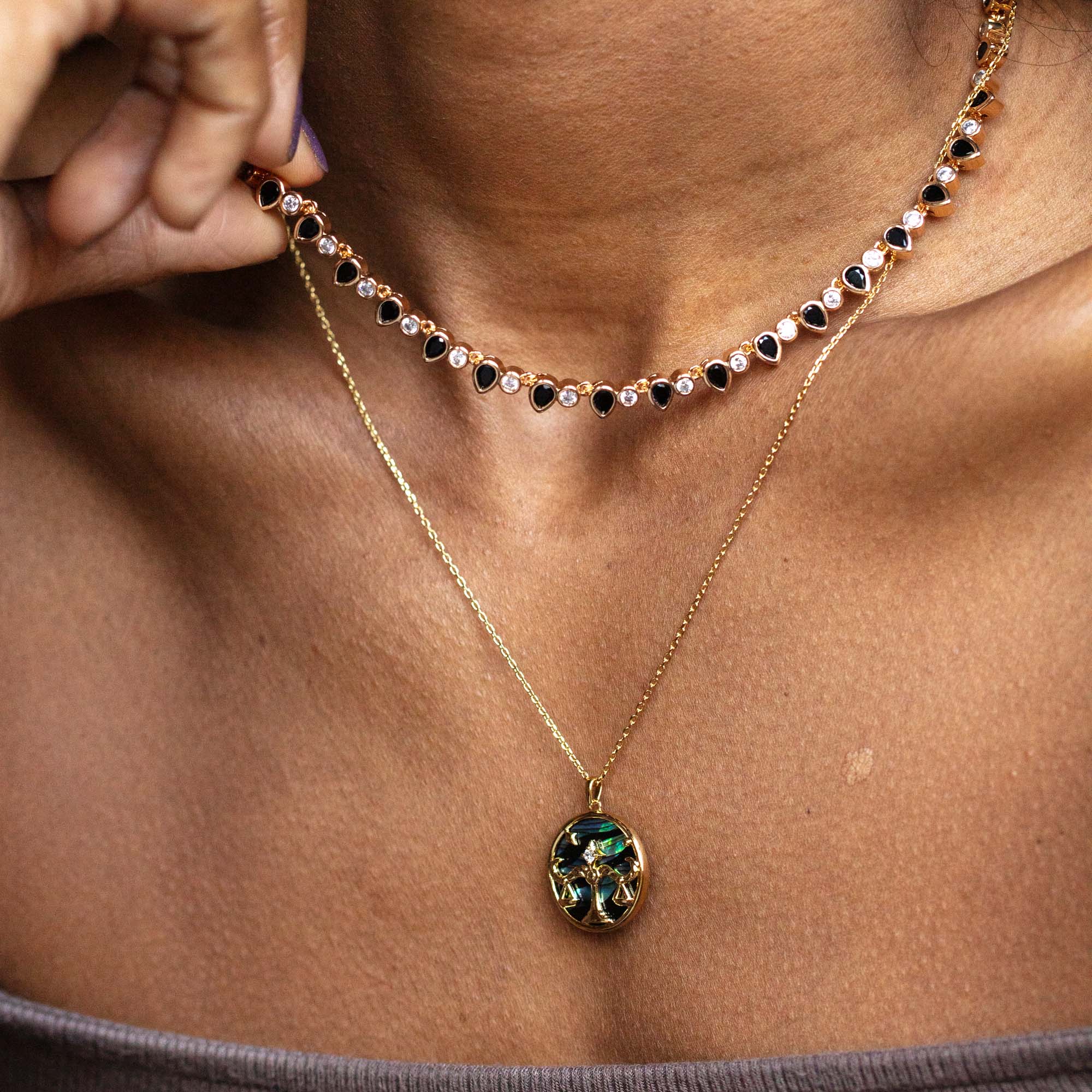 Teardrop Tennis Necklace - Image 4