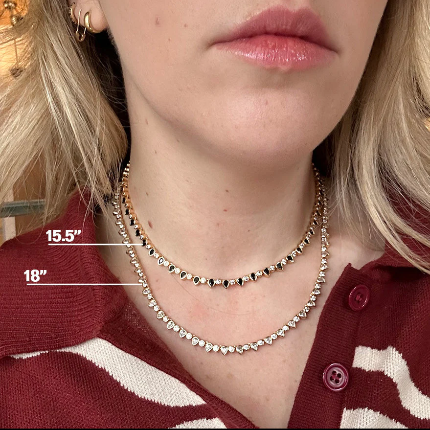 Teardrop Tennis Necklace - Image 8