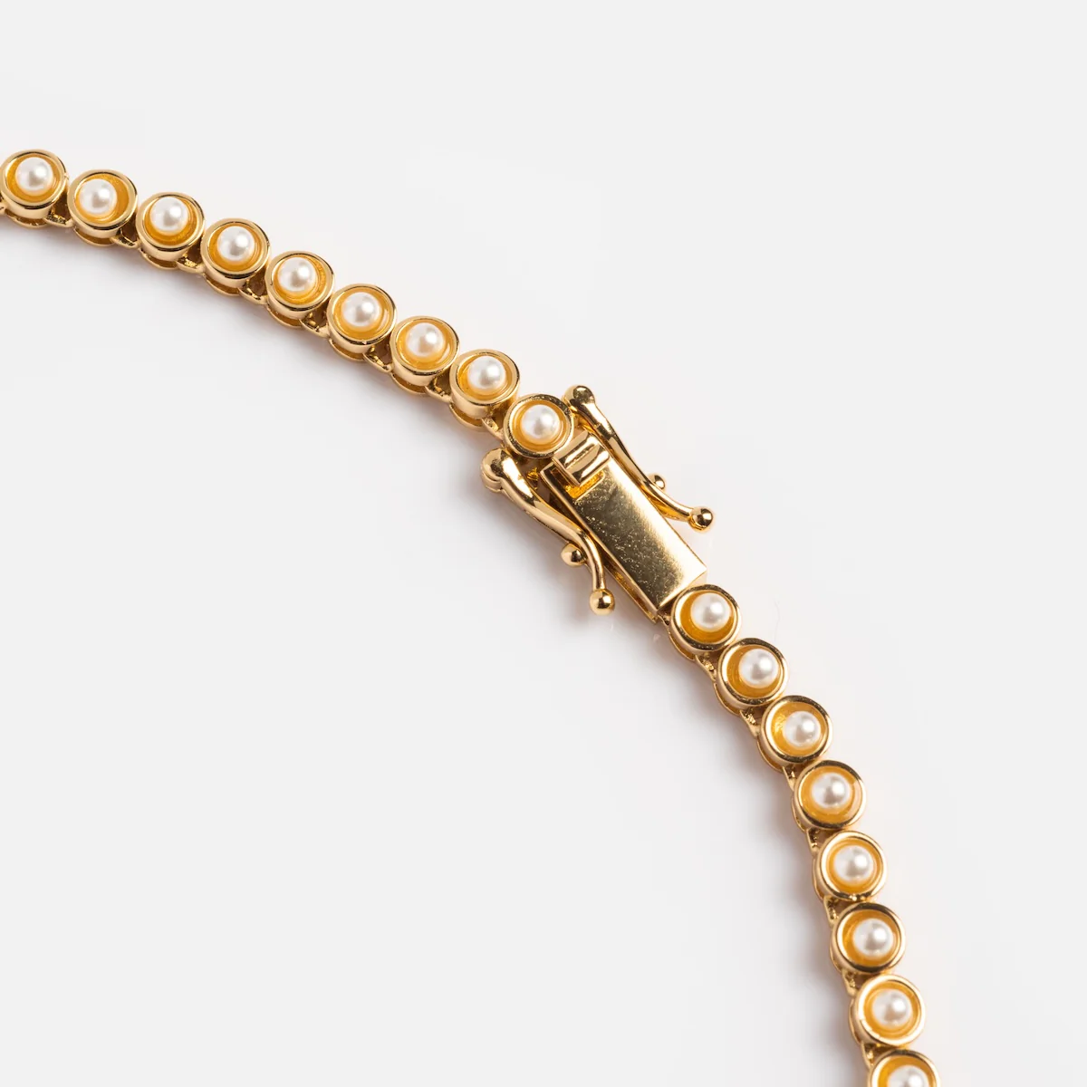 Tennis Necklace in Pearl - Image 6